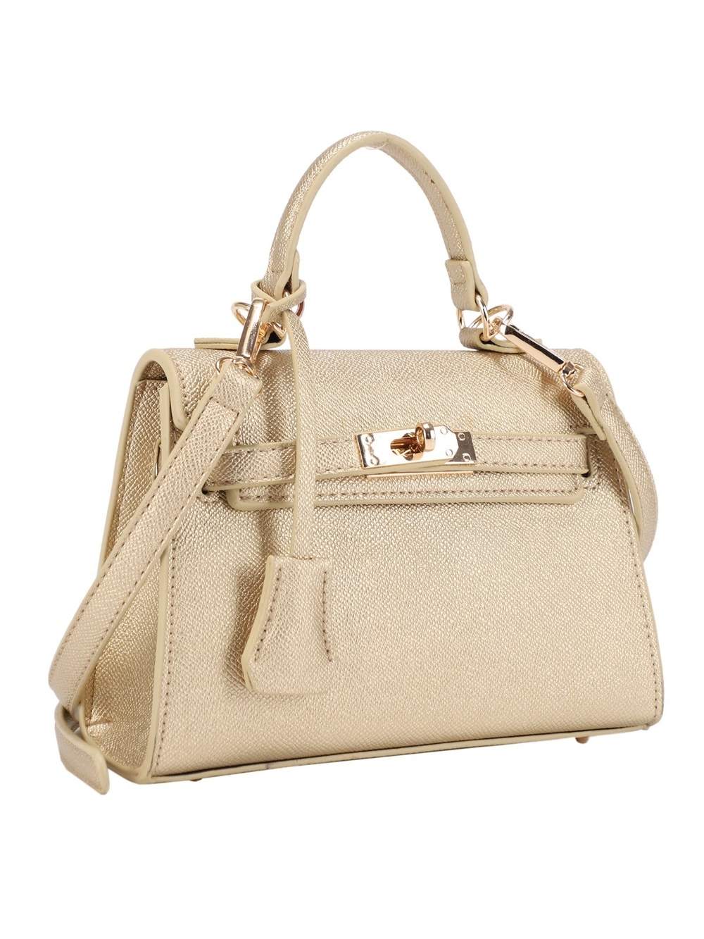 Structured Top-Handle Satchel Mini Bag with Removable Strap
